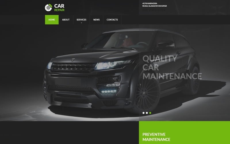 汽车维修-汽车服务响应创意HTML网站模板