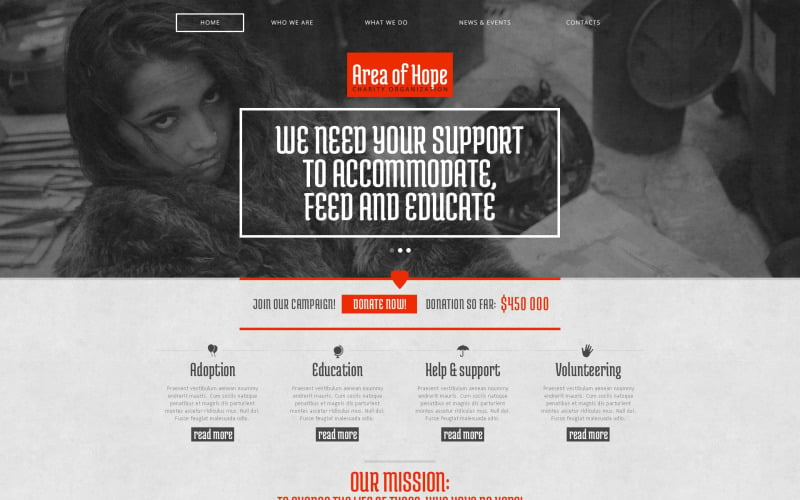 Charity Responsive Drupal Template