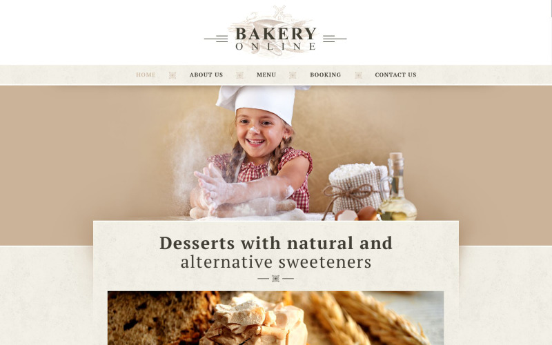 面包店响应式网站模板