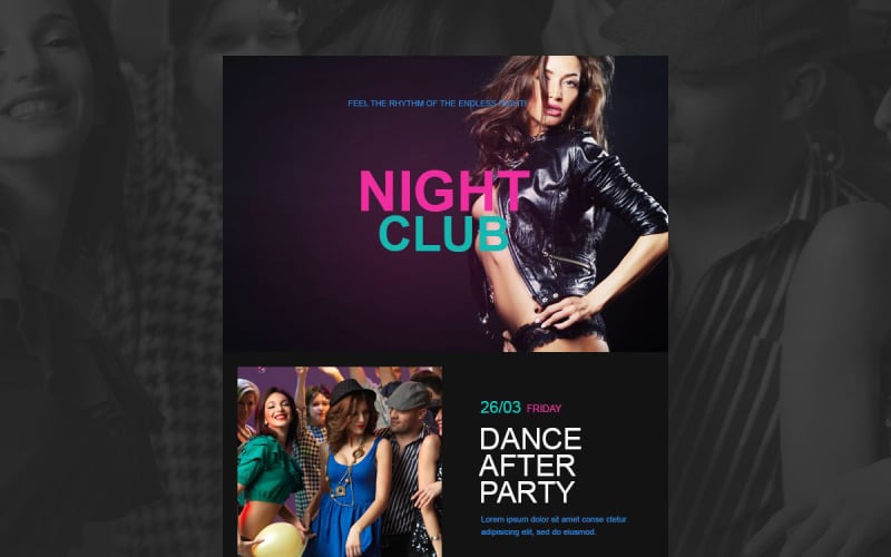 Nachtclub Responsive Nieuwsbrief Template