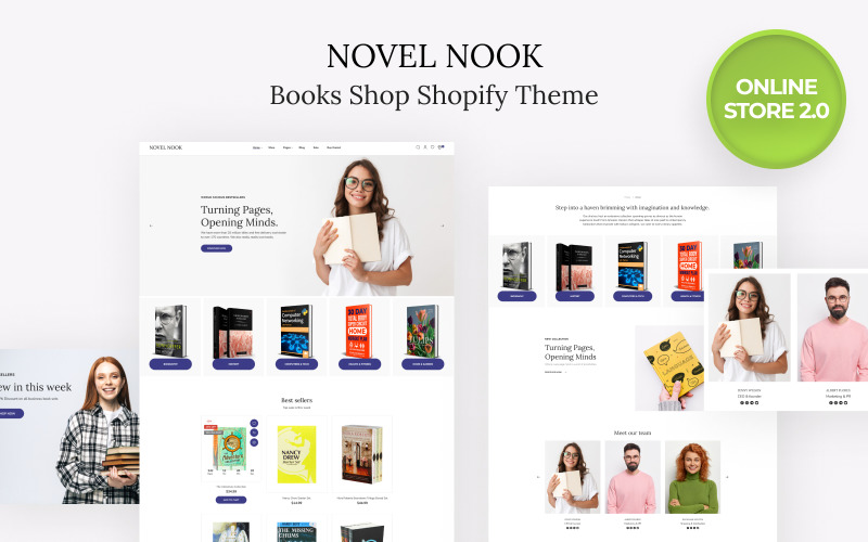 Novel Nook - Literature Online Store 2.0 Téma Shopify