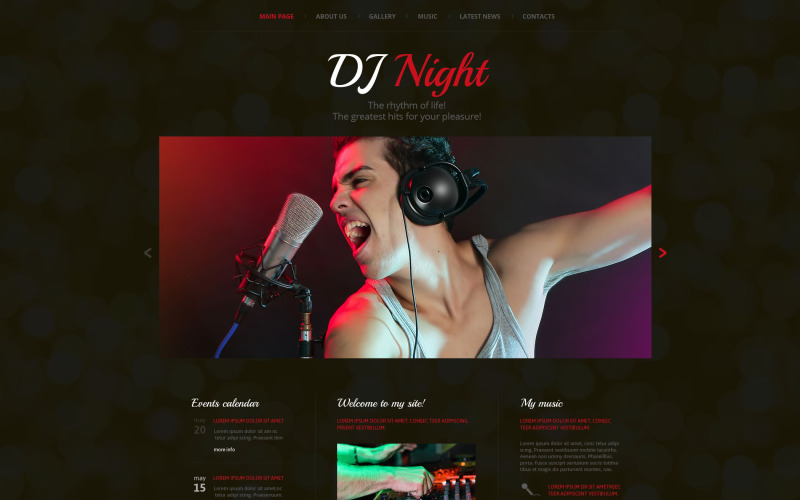 Website sjabloon voor DJ Superstar