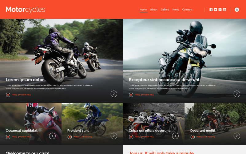 Motocross website sjabloon