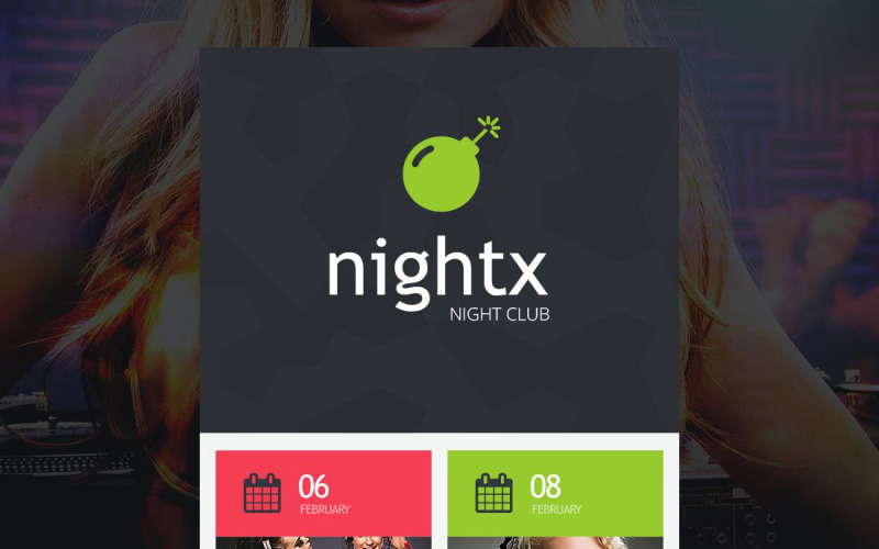 Nachtclub Responsive Nieuwsbrief Template