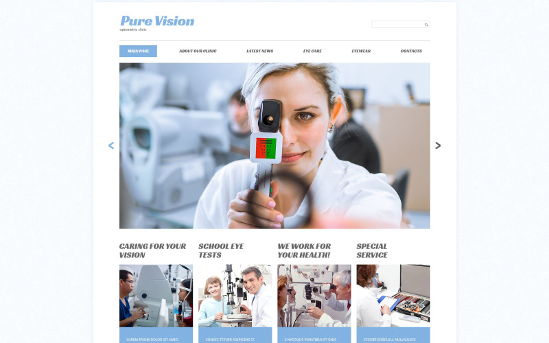 Pure Vision Website-sjabloon