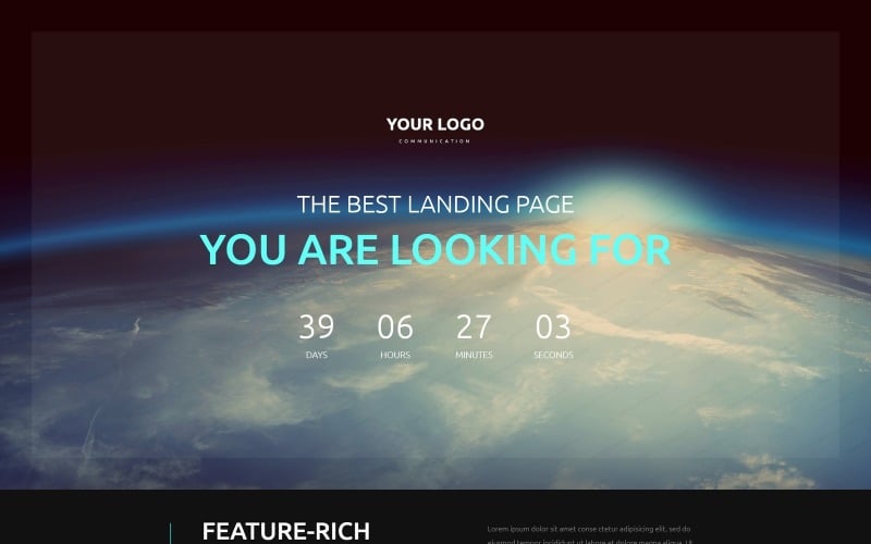 Communications Responsive Landing Page Template