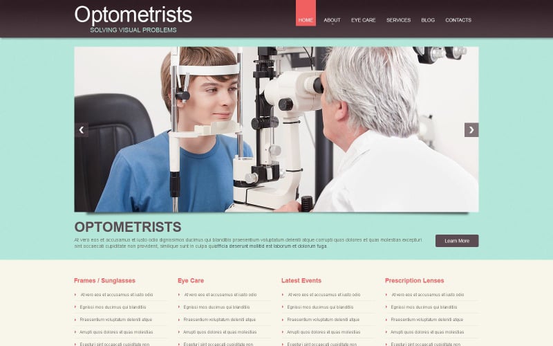 Optometrist's 响应 WordPress Theme