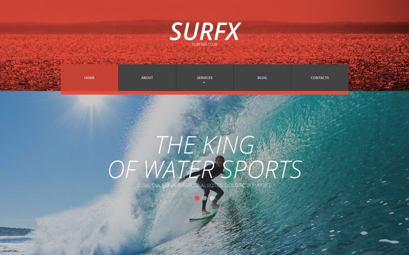 Surfing Club Website-Vorlage