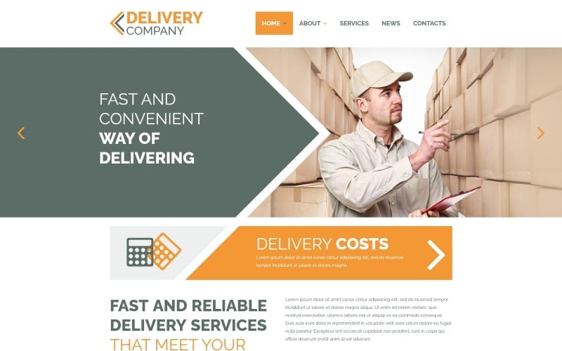 Delivery Company - Delivery Services Clean xoops Template