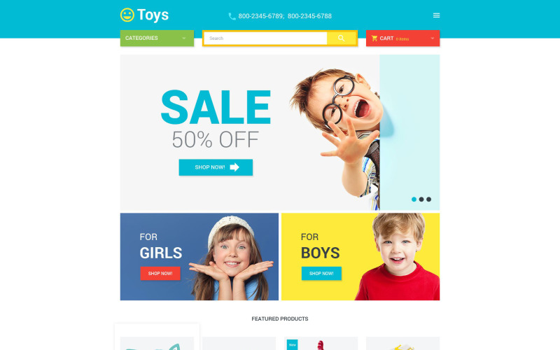 Thème de magasin de jouets Magento