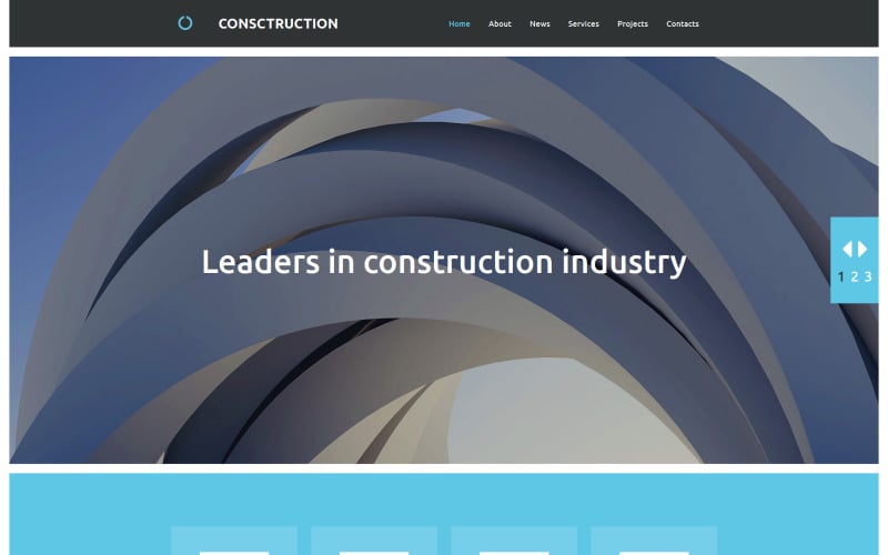 Construction Company Moto CMS 3 Template
