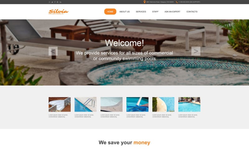 Swimming Pool Muse Template
