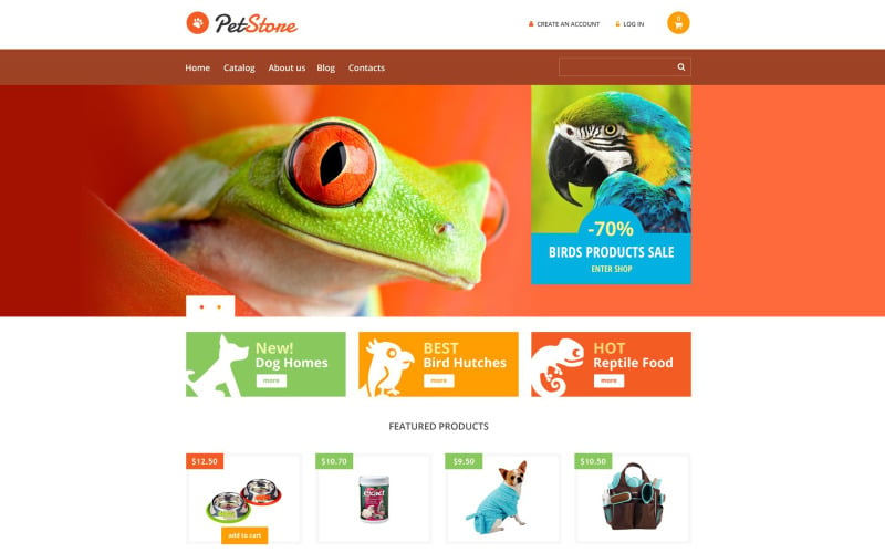 Modello VirtueMart per negozio di animali