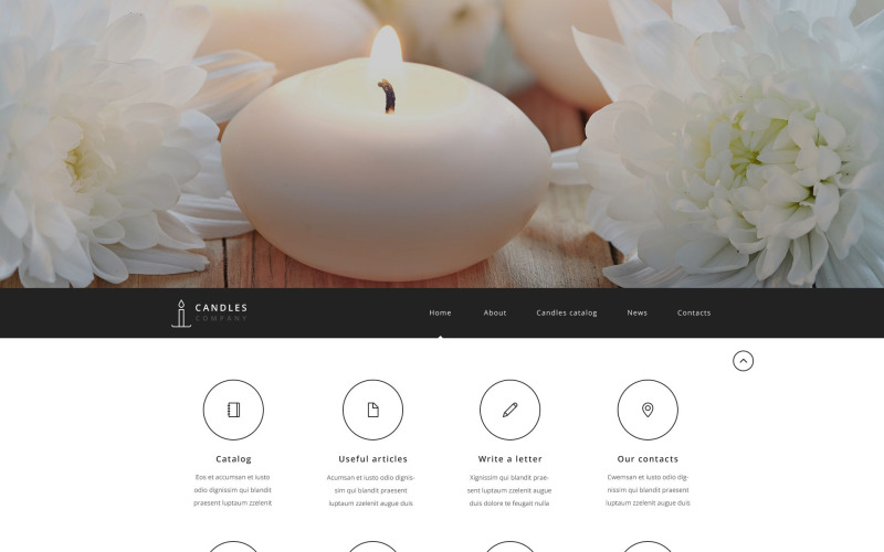 Candle Company Website Template