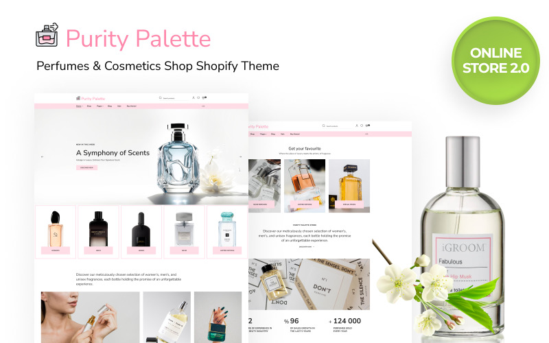 Parfümök és kozmetikumok e-kereskedelmi Shopify téma