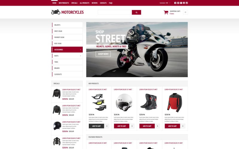Stylish Online Shop ZenCart Template