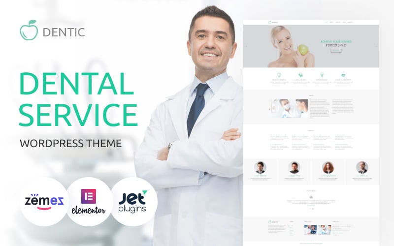Dentic - Tema Elementor de WordPress clásico multipropósito de odontología