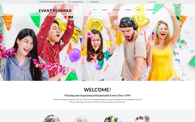 Planeador de eventos - Planeador de eventos Clean Joomla Template