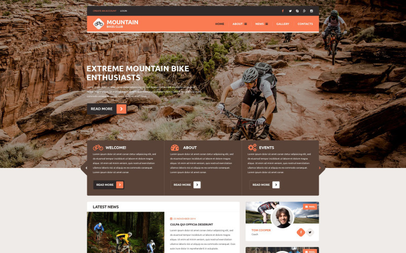 Website sjabloon voor fietsenwinkel