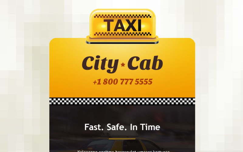 Modèle de Newsletter de taxi responsive