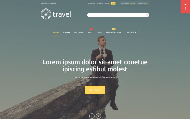 Motyw Travellers 'Paradise Magento