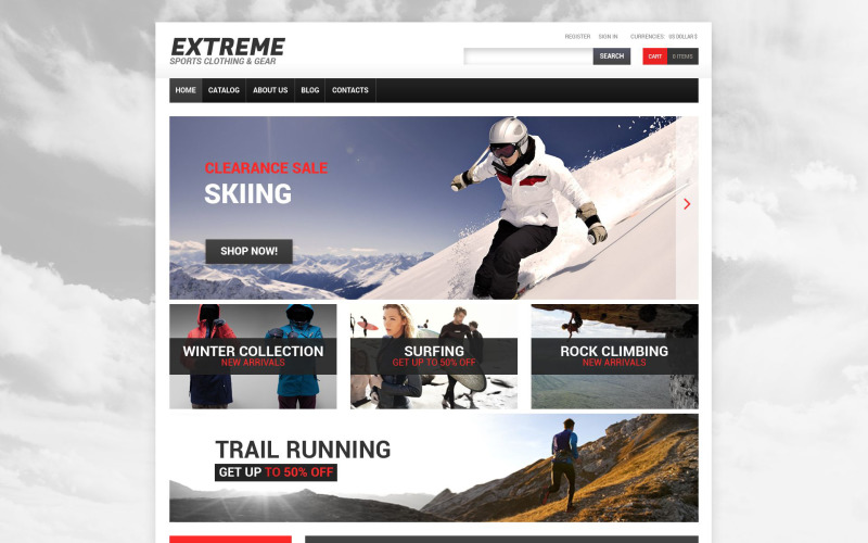 Extreme Sports VirtueMart-sjabloon