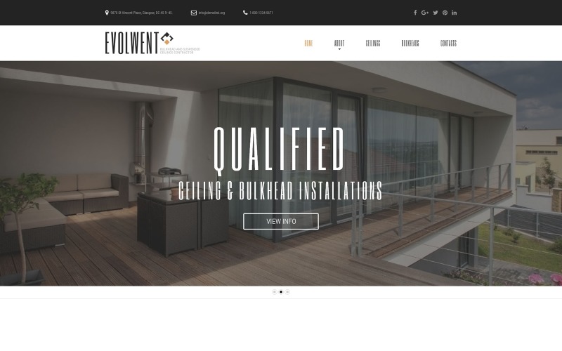 Evolwent - Interior Design Responsive Moderne HTML-Website-Vorlage