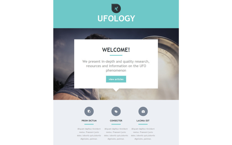 Modello Newsletter - UFO reattivo