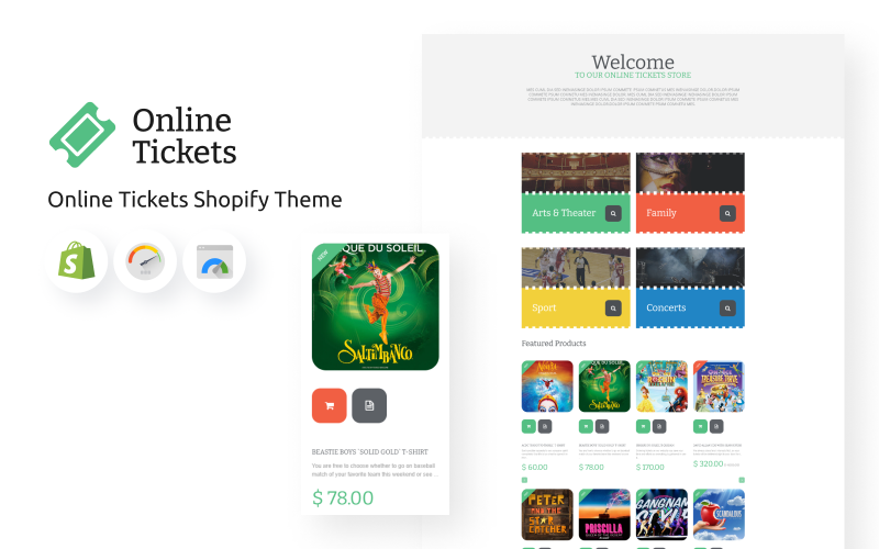Online vstupenky Shopify Theme
