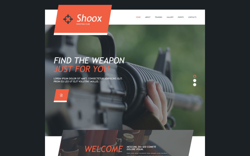 Weapons Store Muse Template