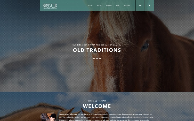 Шаблон Joomla Horses Club