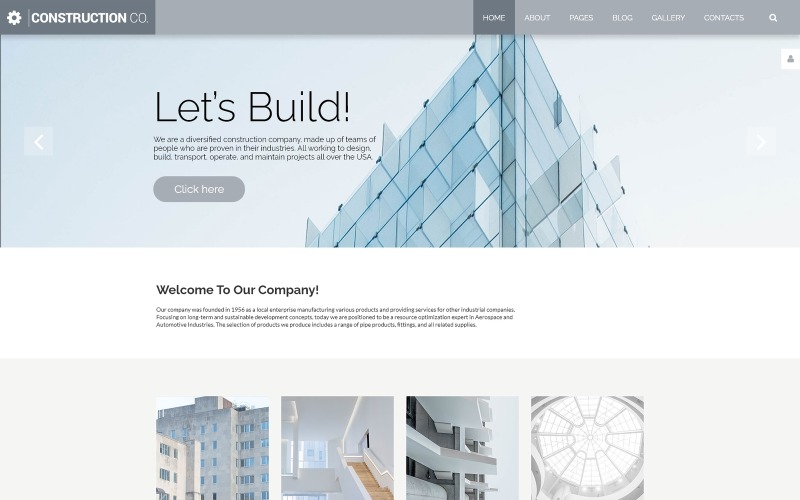 Construction Co. - Byggföretag Flersidigt Joomla-mall