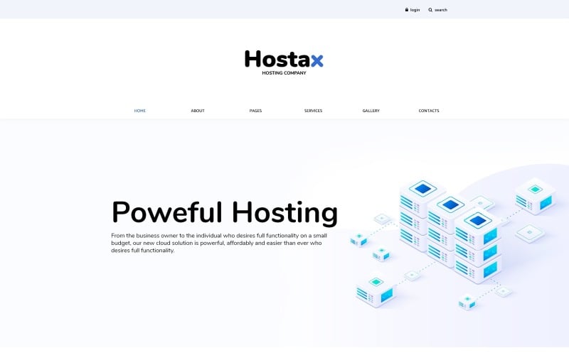 Hostax - Modèle d'hébergement Joomla propre