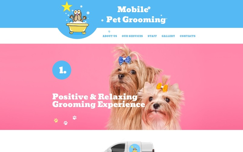 Website sjabloon voor mobiele dierenverzorging