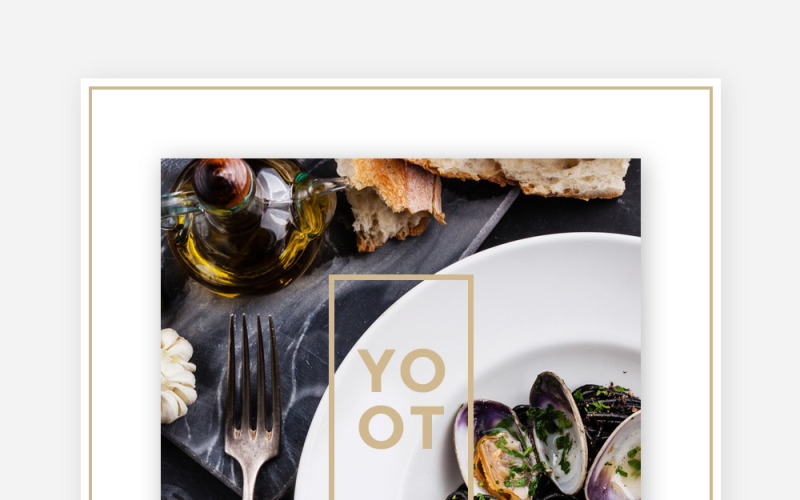 Responsive Newsletter-Vorlage für Café und Restaurant