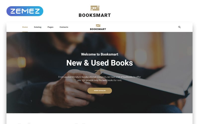 Booksmart - Books出租现代多页HTML5网站模板