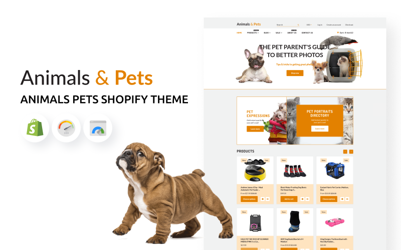 Shopify主题的动物和宠物