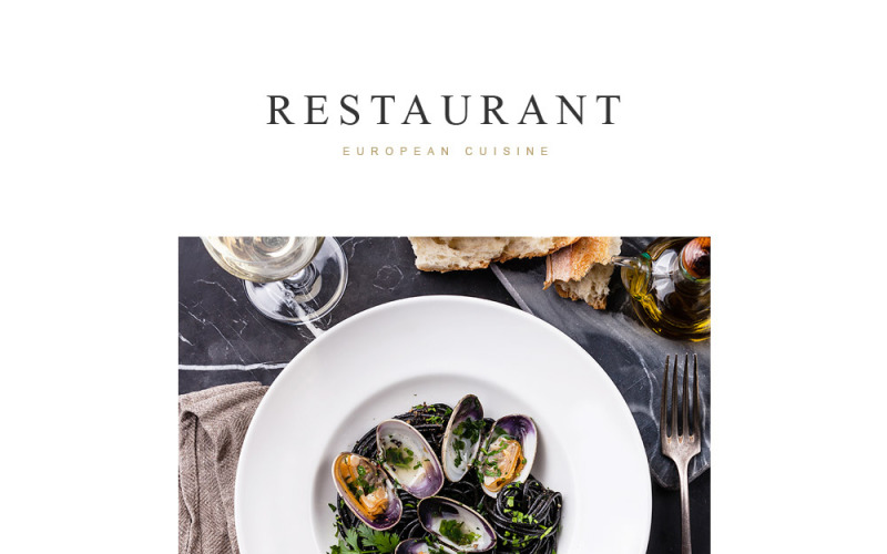 Modello Newsletter - Ristorante europeo reattivo