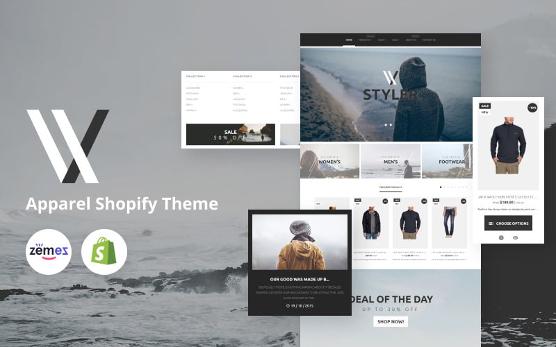 Styler - Tema Shopify de design limpo e responsivo de vestuário