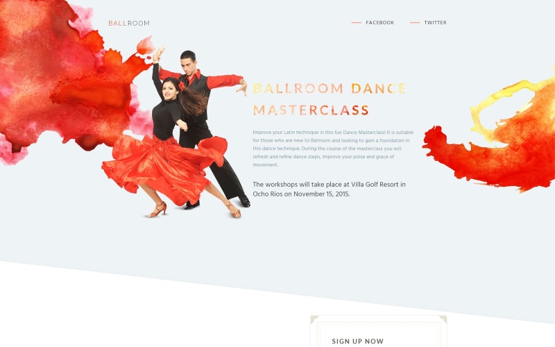 Modèle de page de destination responsive Dance Studio