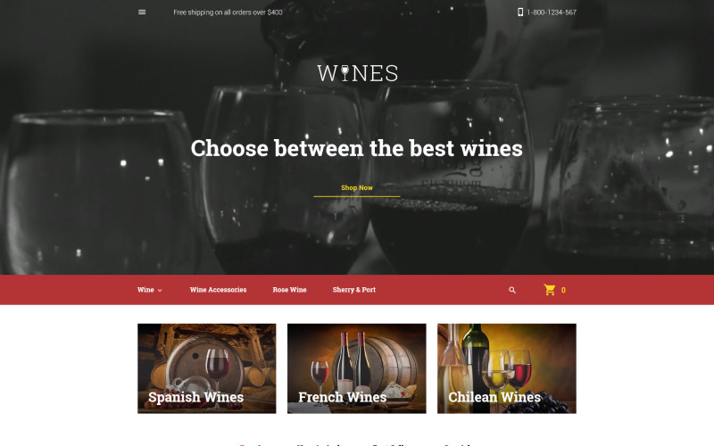 Tema Wines PrestaShop