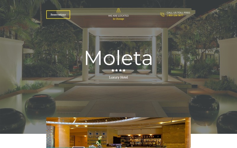 Responsive Landing Page Vorlage für Hotels