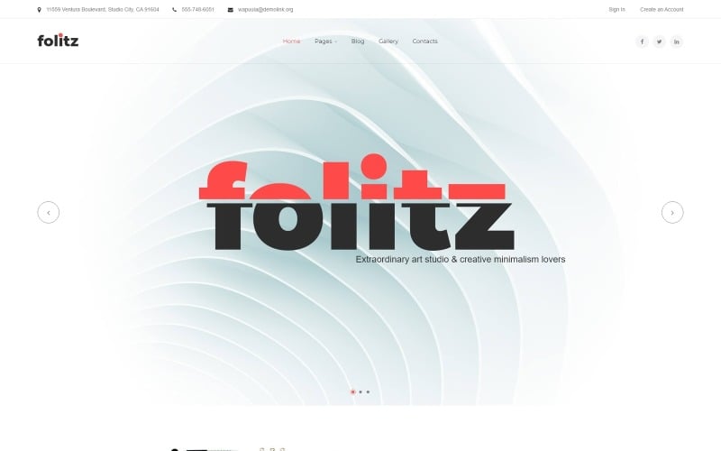 Folitz -艺术工作室极简的Joomla模板