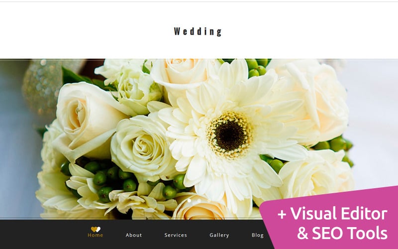 婚礼网站模板MotoCMS