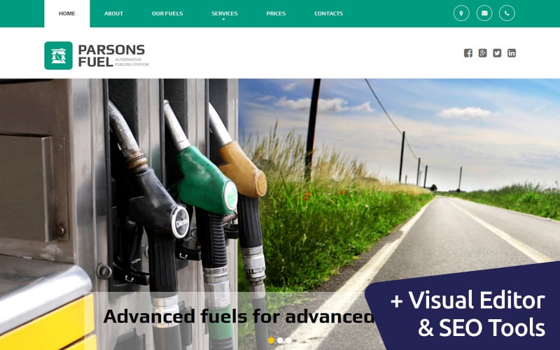 Gas Station Moto CMS 3 Template