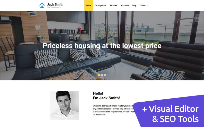 Real Estate Agent Moto CMS 3 Template