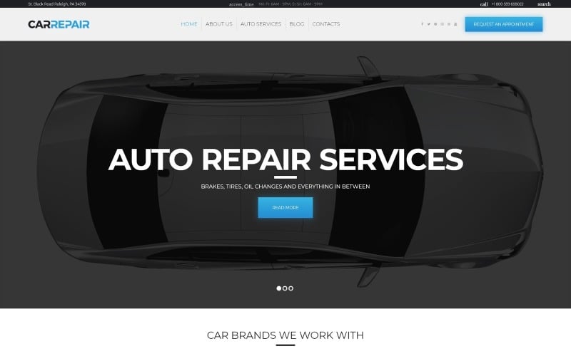 汽车修理-汽车修理服务的WordPress主题