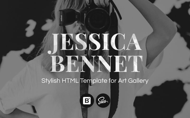 Jessica Bennett – Fotós portfólió HTML5 webhelysablonja