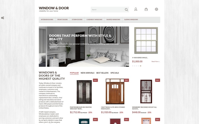 Tema Window Door PrestaShop