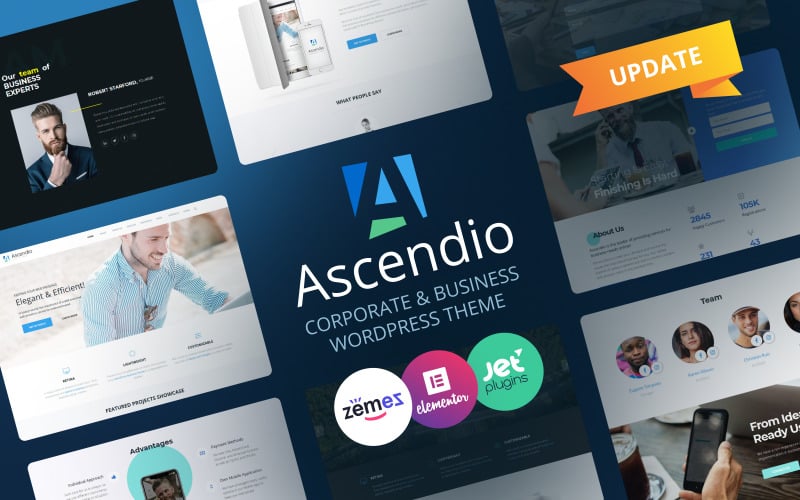 Ascendio - WordPress-tema för företag och företag